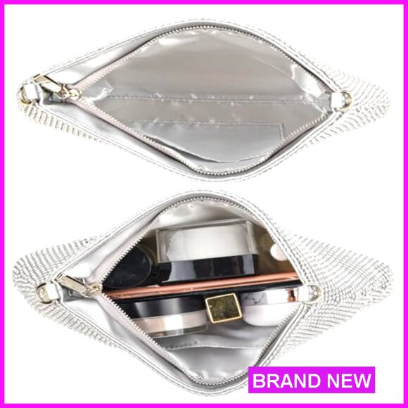 Rhinestone Evening Clutch Elegant Bling Purse For Prom Wedding Party